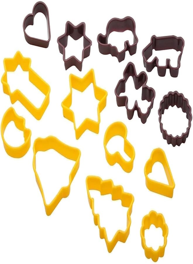 PEDRINI Pedrini Line Assorted Size Cake Cookies, Yellow, 14 Units 