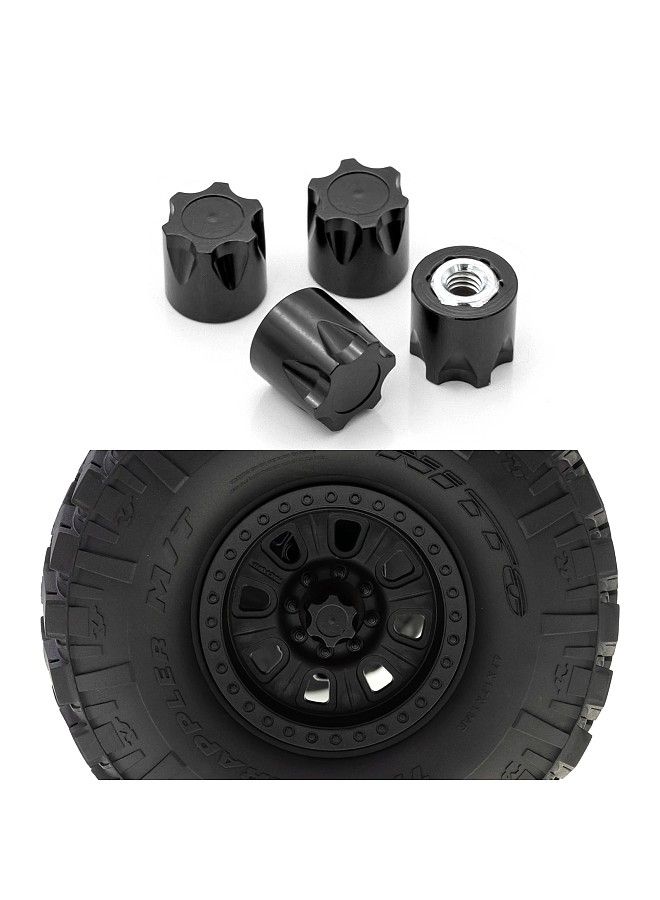 4PCS Aluminium Wheel Rim Center Cap M4 Nut Replacement for TRAX4 TRAX6 SCX10 90046 Redcat Gen8 Tamiya MST CFX VS4-10 1/10 Remote Control Crawler  - Image 3