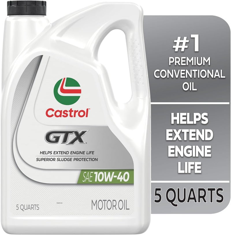 Castrol زيت محرك كاسترول جي تي إكس 10W40 التقليدي 5 كوارتات - Image 2