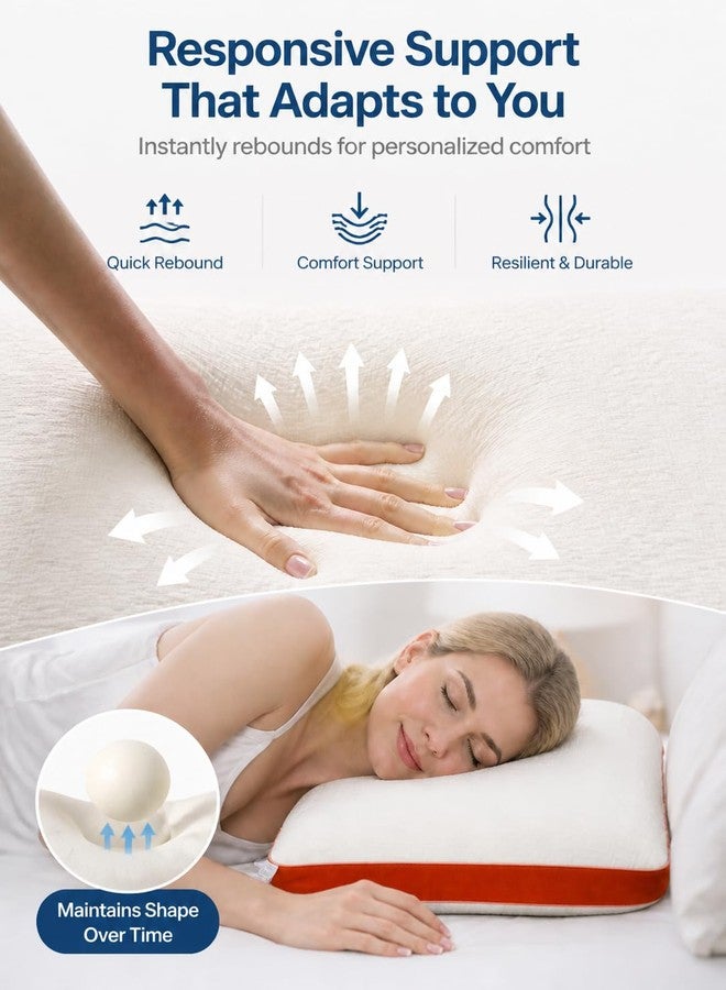 ASRIO Silicone Pillow, Flat Bread Shape, Medium Firm Support, Breathable Cooling, Washable & Quick Dry, (Standard Size, (Bread Pillow)) - Image 2