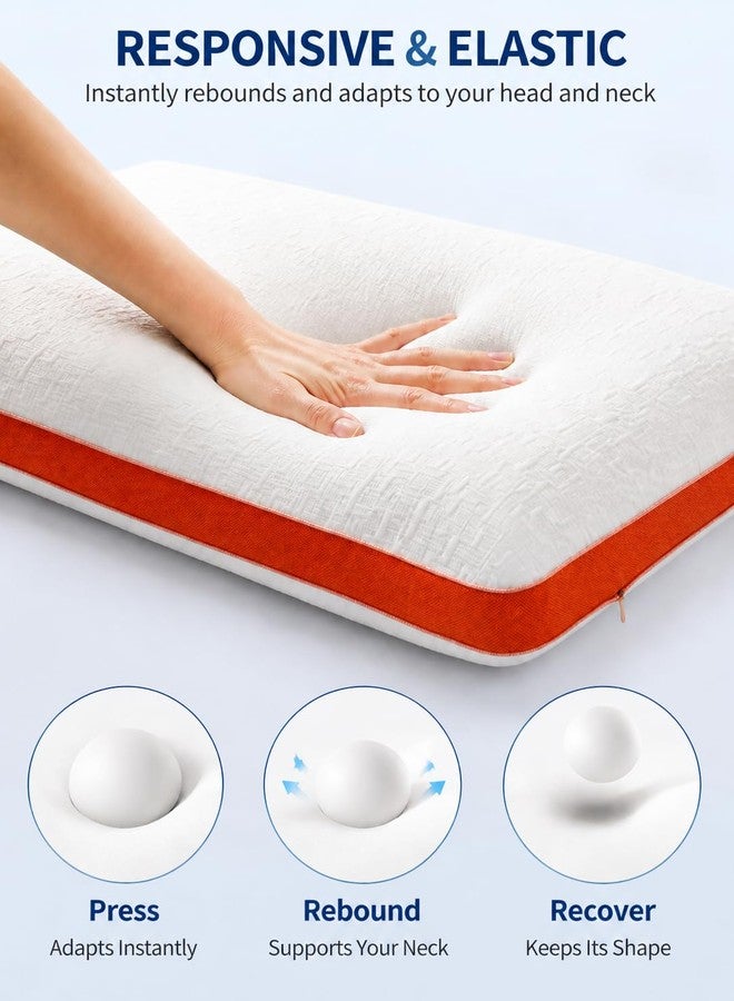 ASRIO Silicone Pillow, Flat Bread Shape, Medium Firm Support, Breathable Cooling, Washable & Quick Dry, (Standard Size, (Bread Pillow)) - Image 4