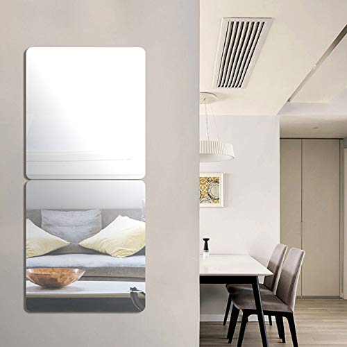 iCAGY Acrylic Self Adhesive Mirror Sheet for Wall, Plastic Non Glass Sticky Kid Safety Mirror Tiles for Wall Rectangle 8x10 inch 1Pcs - Image 5