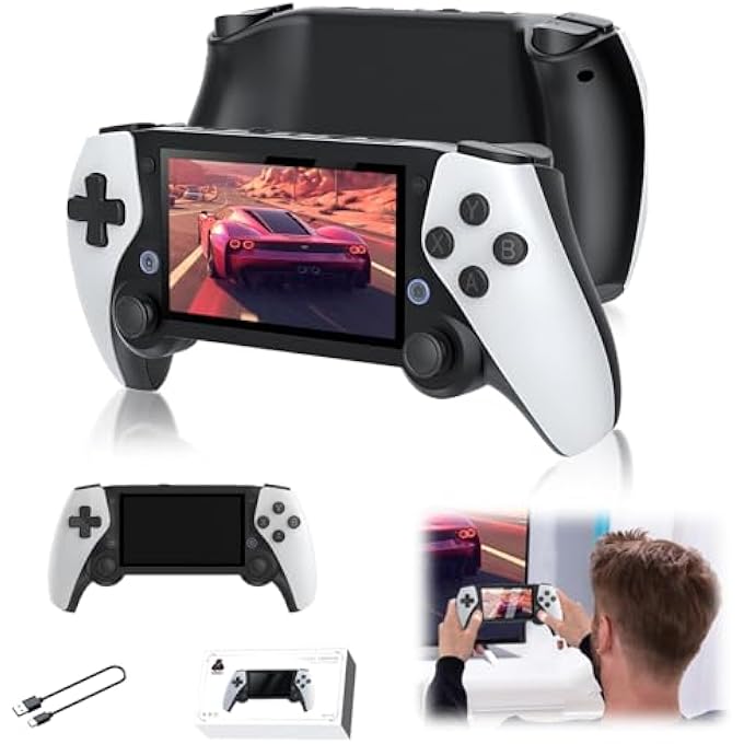 M25 RETRO HANDHELD GAME CONSOLE - 3D JOYSTICK GAME CONSOLE FOR 4.3" IPS SCREEN, 3000MAH BATTERY, 64GB STORAGE, 20,000+ PRE-INSTALLED GAMES, SUPPORTS TV CONNECTION (M25 64G) - Image 1