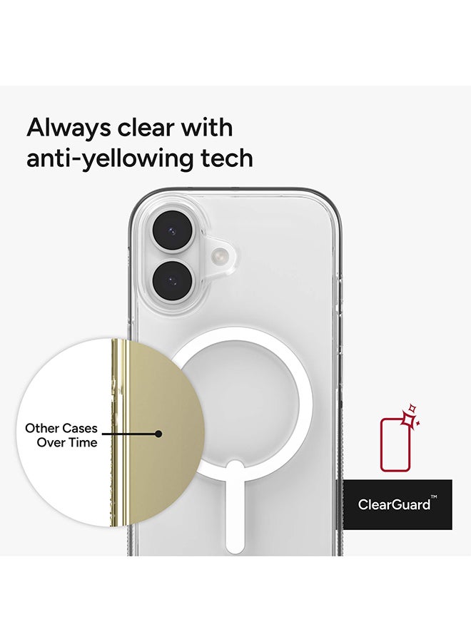 زاج حافظة آيفون 17 – كريستال بالاس سناب متوافقة مع ماغسيف، غطاء شفاف بقوة الجرافين، حماية من السقوط حتى 13 قدم ومقاومة للاصفرار – شفاف - Image 3