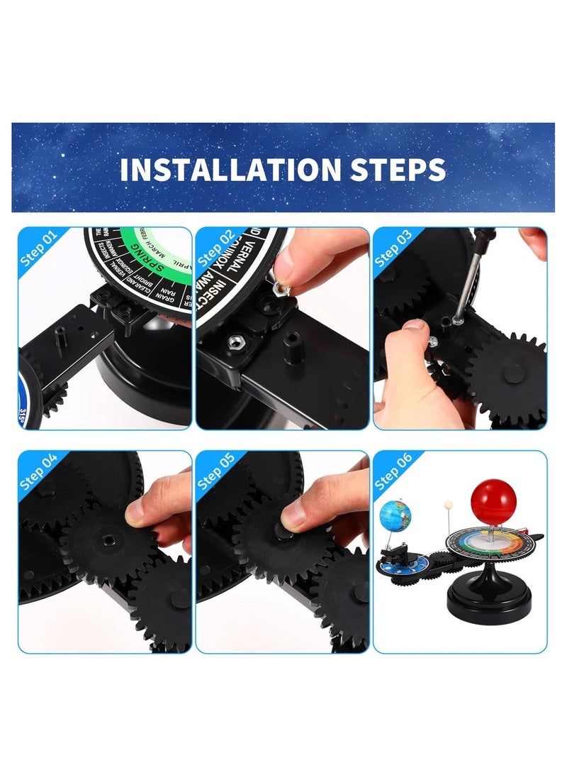 Generic - Sun Earth Moon Orbital Model, Kids Astronomical Science Educational Model, Solar System Planetarium Model, Mobile Solar System Planets Model Kit for Kids, DIY Solar System Model - Image 1