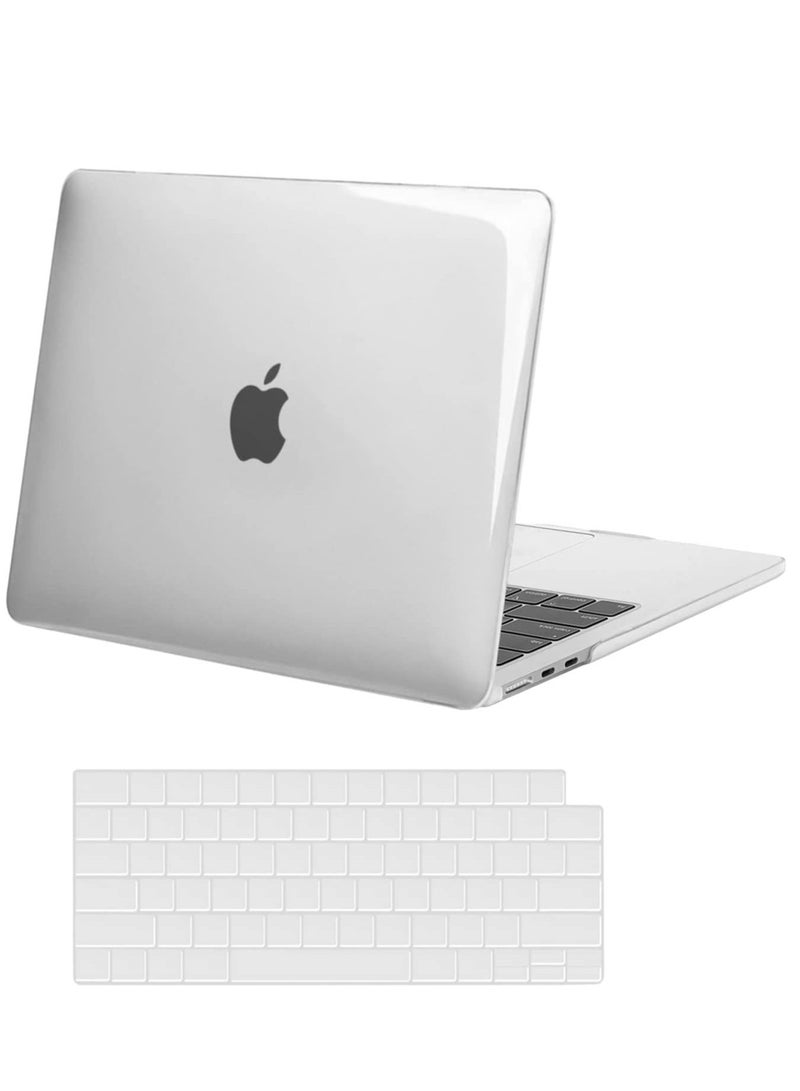 متوافق مع جراب MacBook Air M2 2023 2022 مقاس 13 بوصة لجهاز Mac Air 13.6 بوصة موديل A2681 M2 جراب واقٍ صلب للكمبيوتر المحمول مع غطاء لوحة مفاتيح شفاف - Image 5