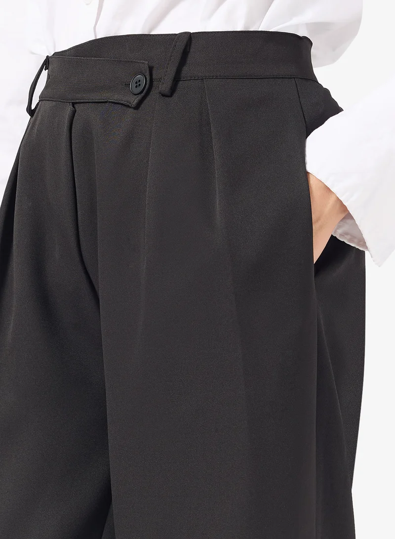 ELLA  Hig Waist Trouser With Slant Button Detail for Women | Best Price UAE