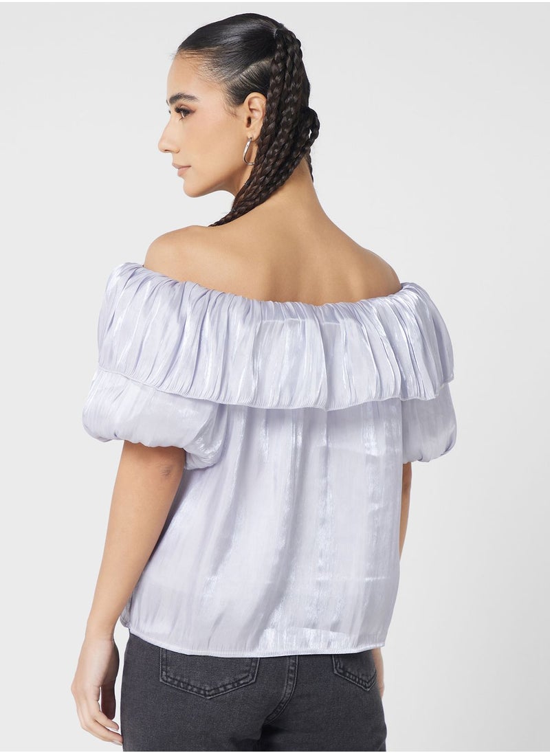 Ginger - Off Shoulder Ruffle Neck Top - Image 1