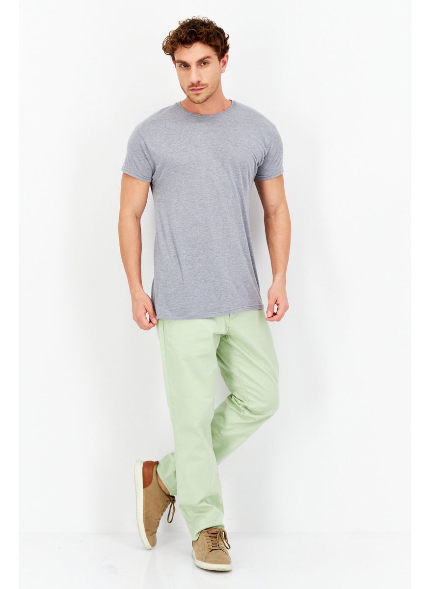 Selected Homme Men Slim Fit Solid Chino Pants, Sage  - Image 3