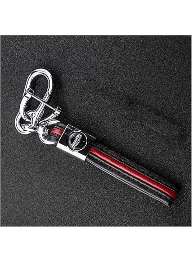 UShop U-Shop men's and women's keychain, made of genuine leather with a car logo, a metal keyring adorned with a car emblem, in a stylish and luxurious design. - Image 2