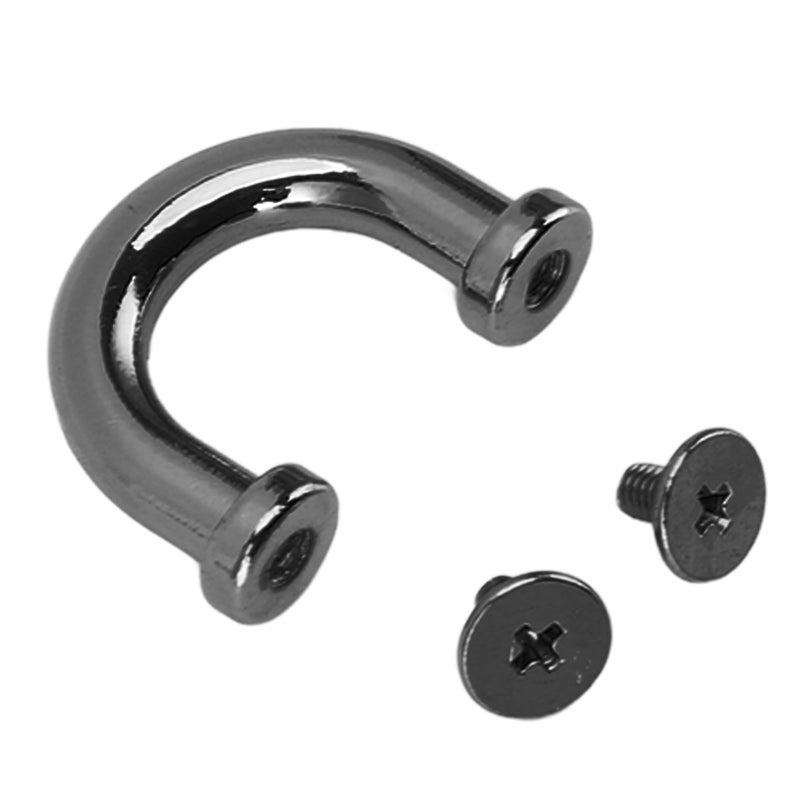 10 Set Bag Arch Bridge U Shape Metal D Ring Connector Buckles Shackle for Purses Necklaces Shoulder Bags Gray - Image 2