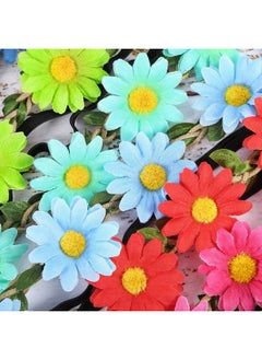 Bememo 12 Pieces Multicolor Lady Girl Fashion Flower Crown Floral Garland Headbands For Festival Wedding Party  - Image 5