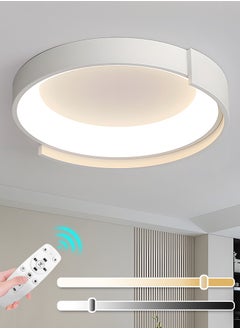 YATAI LIGHTING LED Ceiling Light, Dimmable Flush Ceiling Light with Remote Control 3000-6000K Soft Light, 18.8” Black LED Light for Bedroom, Living Room, Library, Corridor,52W  - Image 1