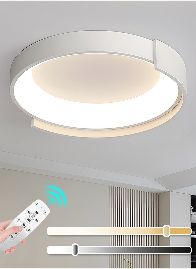 YATAI LIGHTING LED Ceiling Light, Dimmable Flush Ceiling Light with Remote Control 3000-6000K Soft Light, 18.8” Black LED Light for Bedroom, Living Room, Library, Corridor,52W  - Image 1