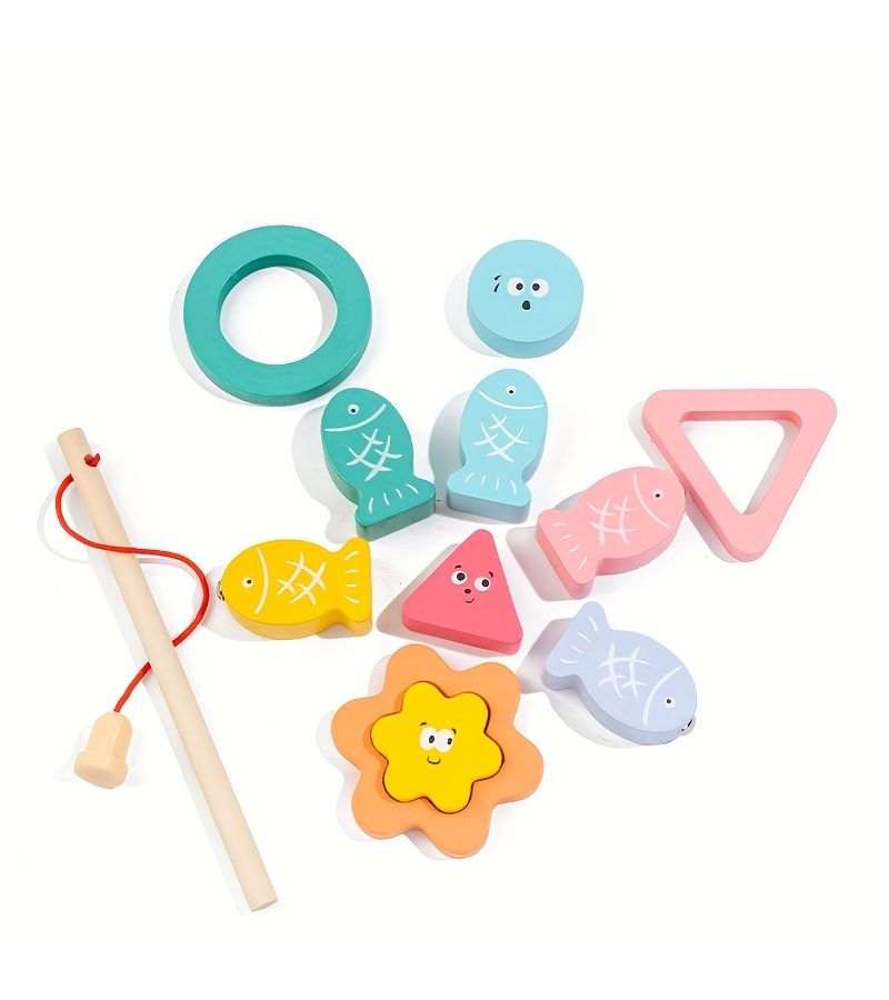 Two In One Baby Fishing Shape Matching Toy For Toddler Color Learning - Image 1