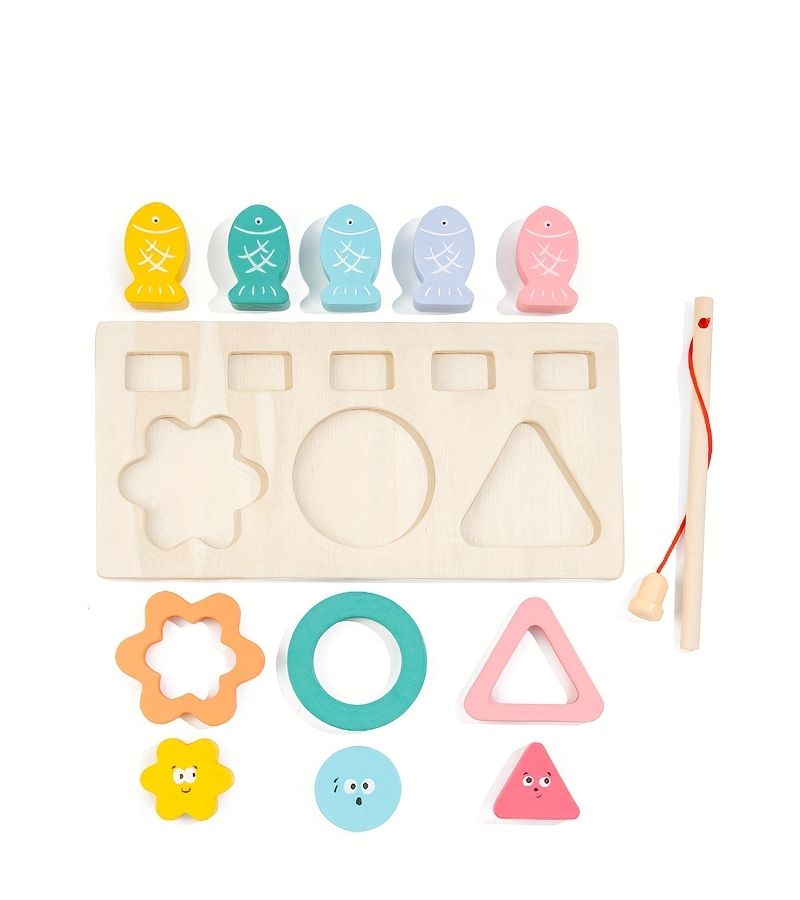 Two In One Baby Fishing Shape Matching Toy For Toddler Color Learning - Image 3