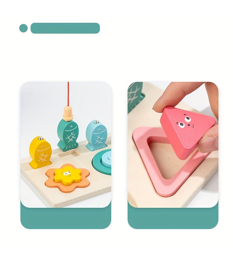 Two In One Baby Fishing Shape Matching Toy For Toddler Color Learning - Image 5