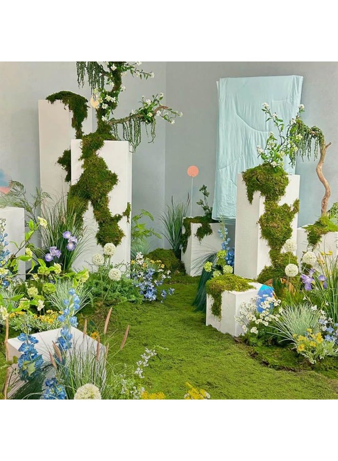NAHARO 236" x 40"Artificial Moss Mat - Realistic Faux Green Moss Grass for Indoor & Outdoor Decor - Soft, Lush & Natural Looking Turf for Fairy Gardens, Home, Office, Patio, Wedding & DIY Crafts - Image 2