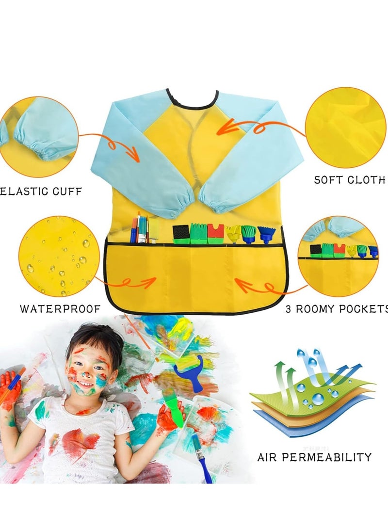 DURKU 29 pcs Sponge Paint Brushes Kits, Sponge Drawing Shapes Paint Craft Brushes, Children Early DIY Learning Paint Sets For Kids Arts and Crafts for toddlers - Image 4
