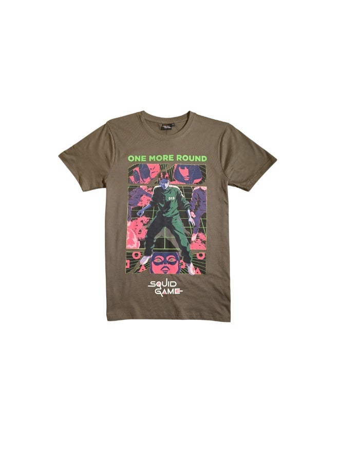 SQUID GAME MENS ROUND NECK T-SHIRT, MULTICOLOR - Image 1