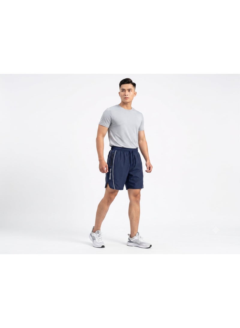 Caesar Men's waterproof beach shorts with side zippers and print - Image 1