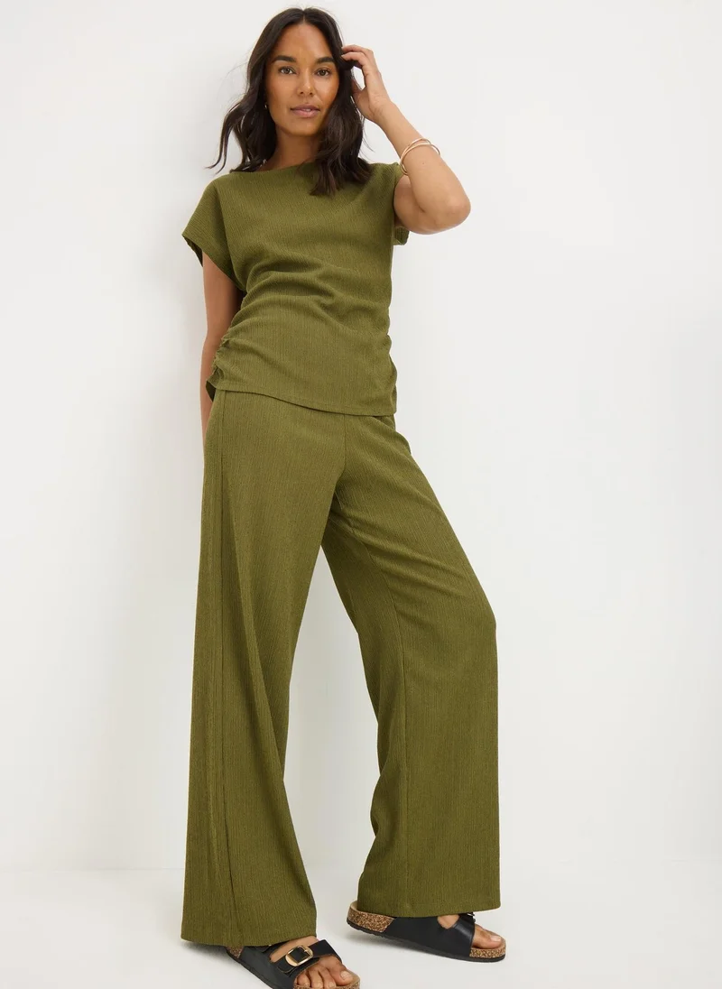 Matalan Olive Green Wide Leg Trousers