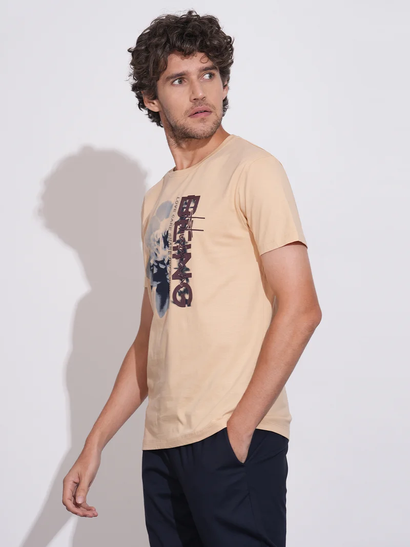 Being Human Men Printed Pure Cotton Slim Fit T-shirt