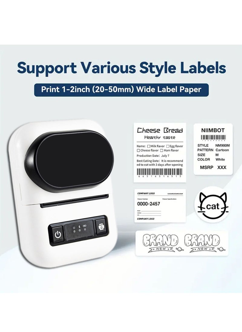 Generic - Label printer Handheld mini portable self-adhesive sticker home Bluetooth version barcode label maker - Image 1