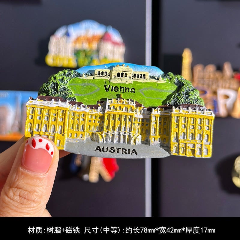 3D World Map Fridge Magnets - Creative Travel Souvenirs from Europe - Image 1