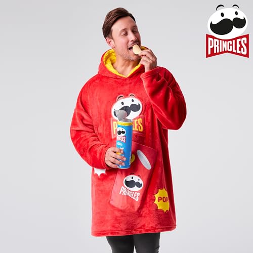 Pringles Hoodie Blanket for Adults Teenagers Cosy Oversized Fleece Hoodie One Size Sherpa Hood Pocket Gifts for Men - Image 3