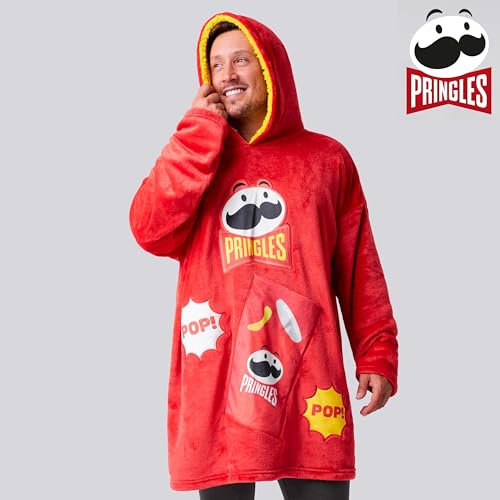 Pringles Hoodie Blanket for Adults Teenagers Cosy Oversized Fleece Hoodie One Size Sherpa Hood Pocket Gifts for Men - Image 2