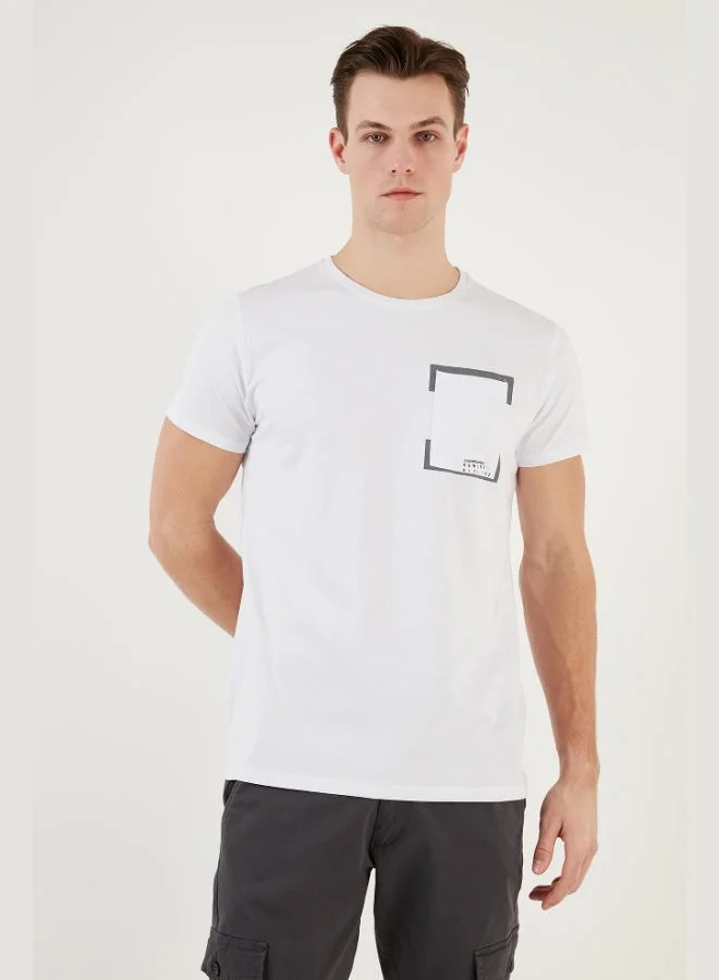 Buratti  Buratti Crew Neck Cotton Slim Fit T Shirt Men's T SHIRT 541REWORK for Men | Best Price UAE