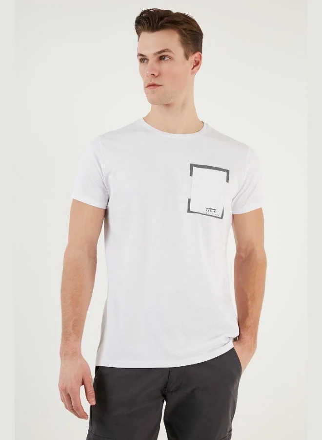 Buratti  Buratti Crew Neck Cotton Slim Fit T Shirt Men's T SHIRT 541REWORK for Men | Best Price UAE