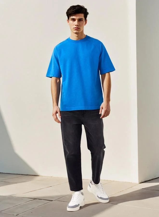 Lee Cooper Lee Cooper Panelled T-shirt with Crew Neck