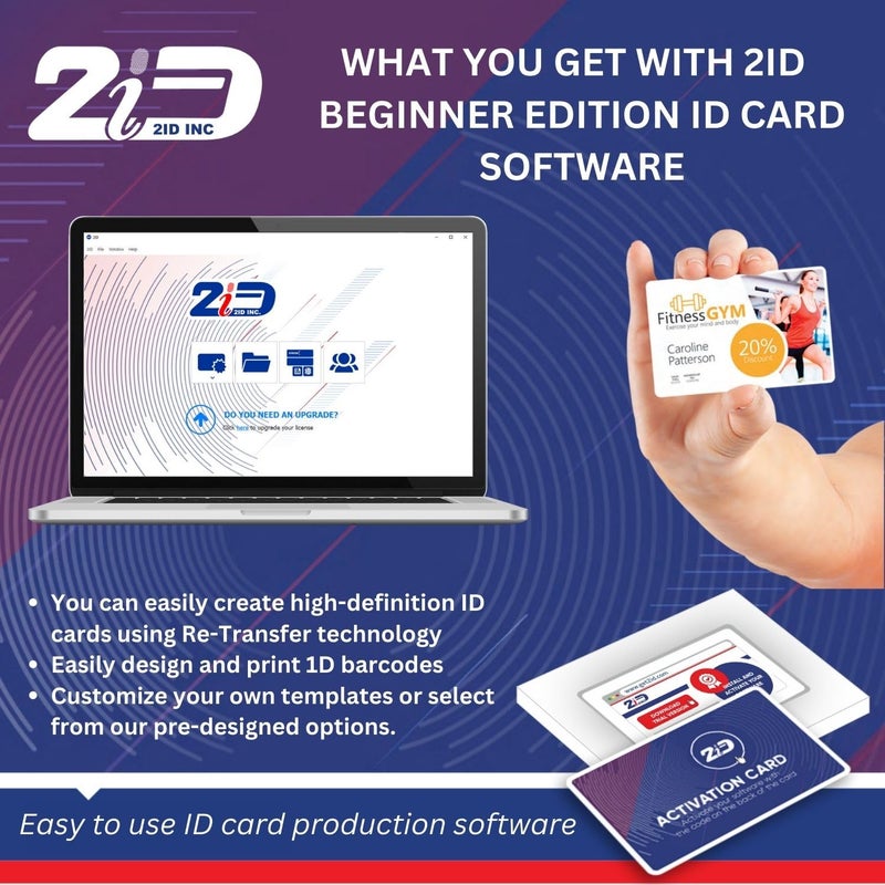 2ID Card Software Beginner Edition | ID Software Program for PC & MAC | Design & Print Photo ID Cards And More - Image 4