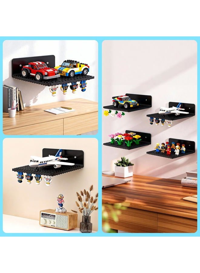 WSBXBB 4 Pack Shelves Floating for Lego Building Bricks, Dual‑Sided 16x16 Studs for Lego Brick, Floating Shelves for Wall, Storage, Shelf & Display Case Wall Mount Compatible with Most Building Bricks - Image 5