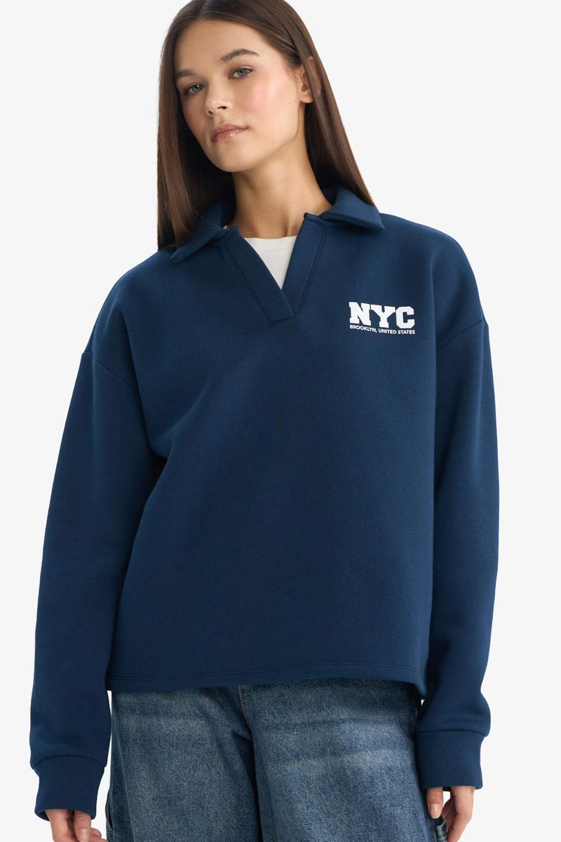 DeFacto Oversize Printed Sweatshirt - Image 1