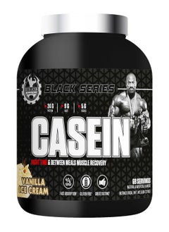 Black Series Casein Protein - Nighttime Muscle Recovery (Vanilla Ice Cream)2276g (5 Lbs), 69 Servings