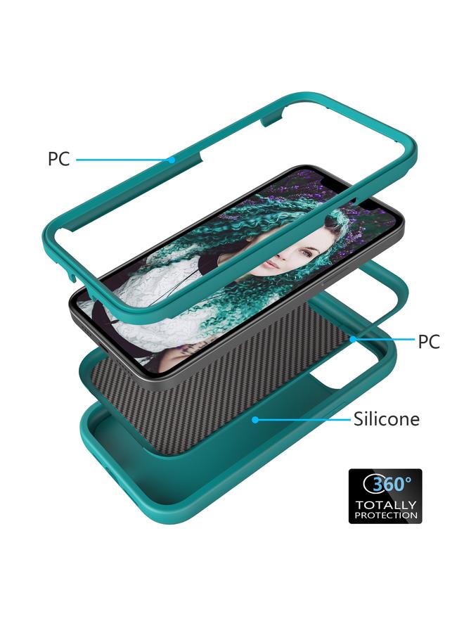 زبون جراب لهاتف iPhone 13 Pro Max بنمط موجة 3 في 1 جراب واقٍ مقاوم للصدمات من السيليكون + الكمبيوتر الشخصي - Image 2