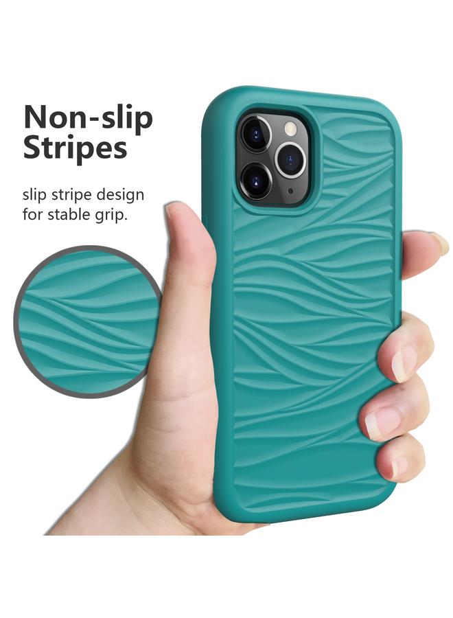 زبون جراب لهاتف iPhone 13 Pro Max بنمط موجة 3 في 1 جراب واقٍ مقاوم للصدمات من السيليكون + الكمبيوتر الشخصي - Image 5