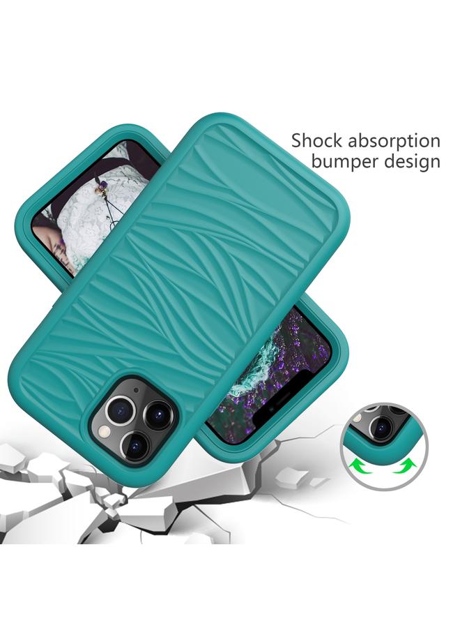 زبون جراب لهاتف iPhone 13 Pro Max بنمط موجة 3 في 1 جراب واقٍ مقاوم للصدمات من السيليكون + الكمبيوتر الشخصي - Image 3