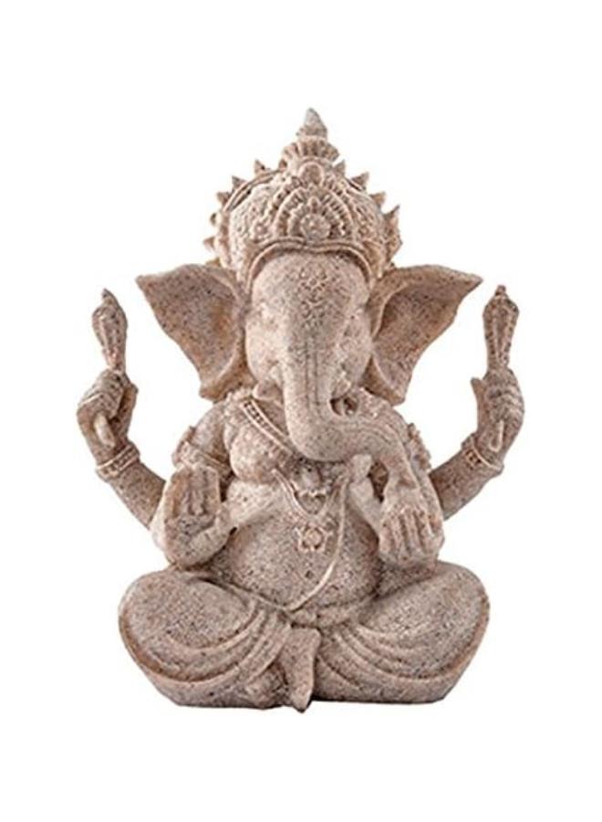 klarako Elephant Statue Sculpture Sandstone Ganesha Buddha Handmade Figurine  - Image 1