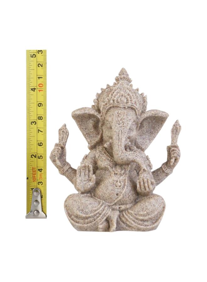 klarako Elephant Statue Sculpture Sandstone Ganesha Buddha Handmade Figurine  - Image 4