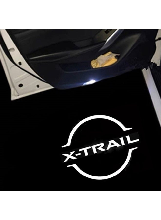 Vierex 2Pcs Car Door Welcome LED Logo Lights for Nissan X-Trail T30 & Nissan X-Trail T31 (2004-2014) Laser Projector Courtesy Lamp Ghost Shadow Light Plug & Play - Image 1