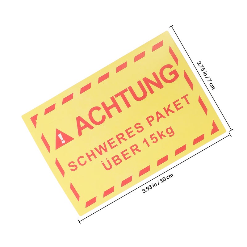 1 Roll/500Pcs Caution Heavy Shipping Stickers Yellow Heavy Lift with Care Warning Labels Heavy Special Handling Warehouse Label for Shipping and Packing - Image 2
