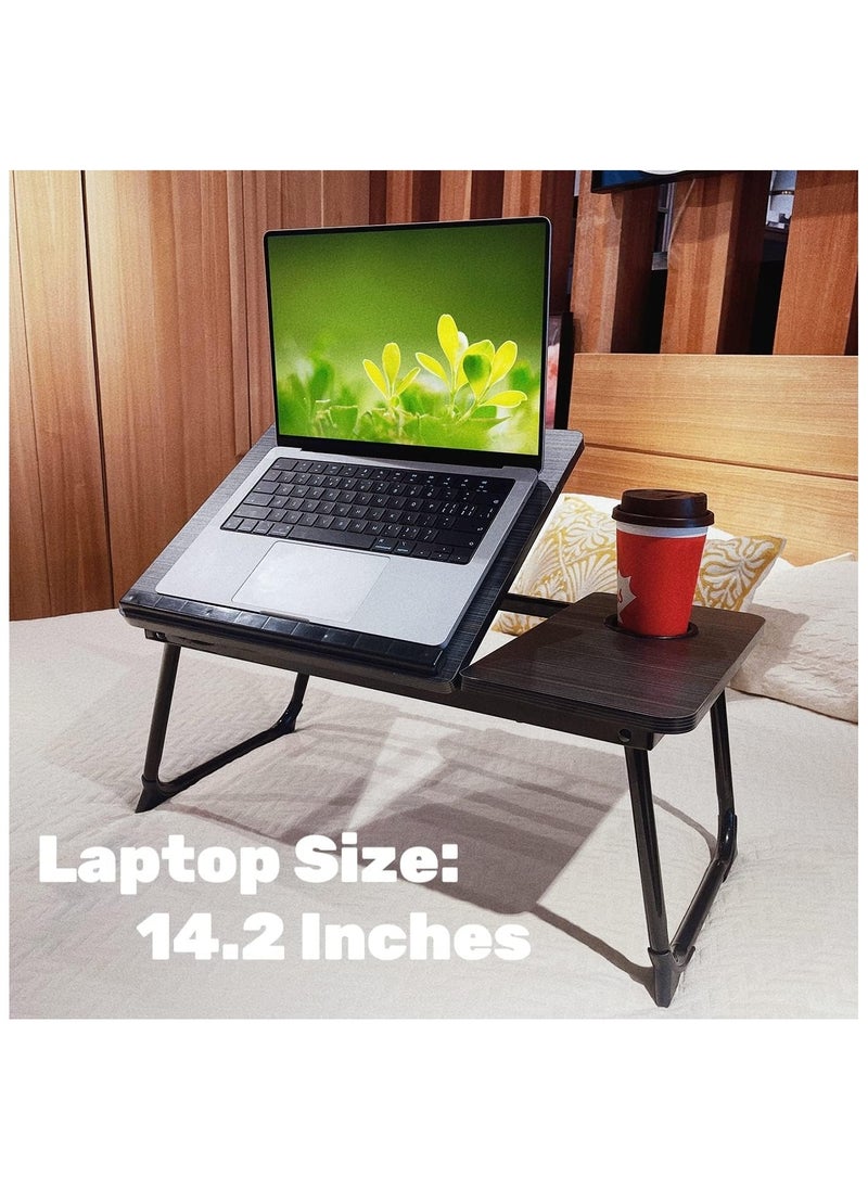 Vparty - Laptop Desk for Bed or Couch – Adjustable Laptop Stand with Cup Holder, Portable Bed Desk, Ergonomic Workstation for Home, Office, Reading, Writing, and Eating, Convenient Lap Desk for Comfortable Use - Image 1