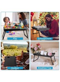 Vparty Laptop Desk for Bed or Couch – Adjustable Laptop Stand with Cup Holder, Portable Bed Desk, Ergonomic Workstation for Home, Office, Reading, Writing, and Eating, Convenient Lap Desk for Comfortable Use  - Image 4
