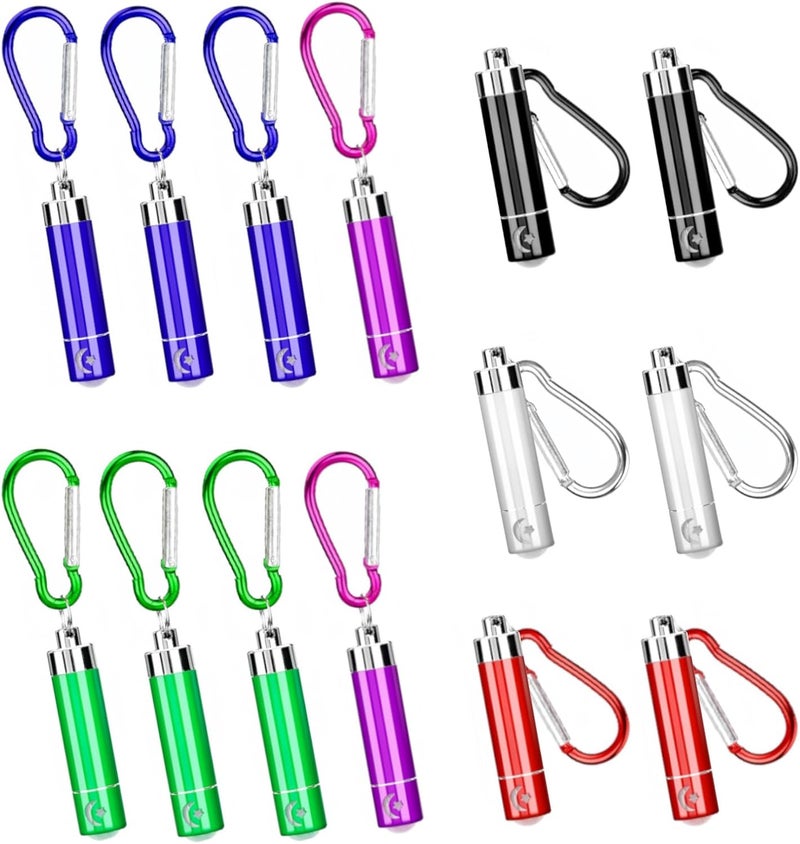 flintronic 14PCS Mini LED Keychain Flashlight Set - Portable Aluminium Torch for Outdoor Activities - Image 1