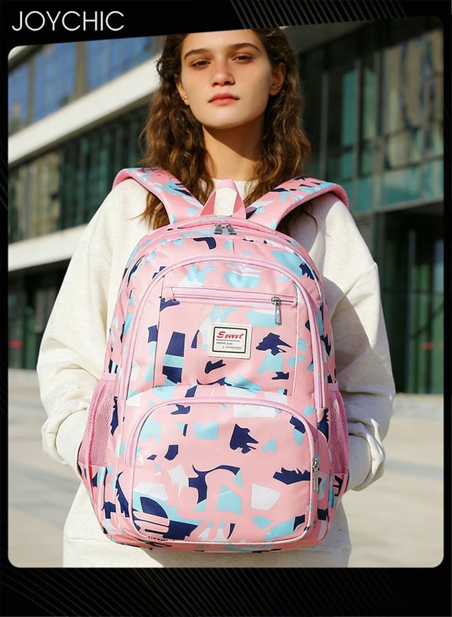 Joychic 3-Piece Nylon Water Resistant Travel Daypack Brief Durable Large Capacity School Backpack Set with Front Pocket for Middle High Students - Image 3