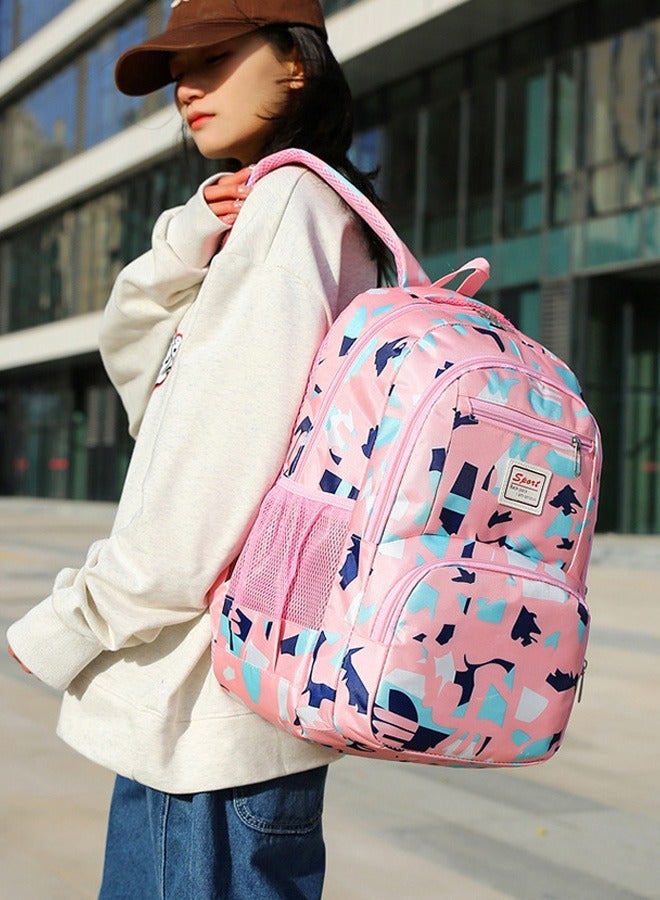 Joychic 3-Piece Nylon Water Resistant Travel Daypack Brief Durable Large Capacity School Backpack Set with Front Pocket for Middle High Students - Image 2